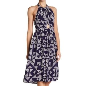 Splendid Anthropologie XS Sail Print Halter Dress